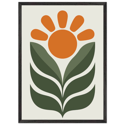 Boho Sun & Leaves Art - Vibrantwalls