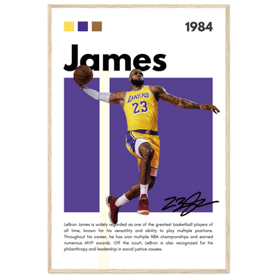 LeBron James Lakers Championship Vintage Art Print - Vibrantwalls