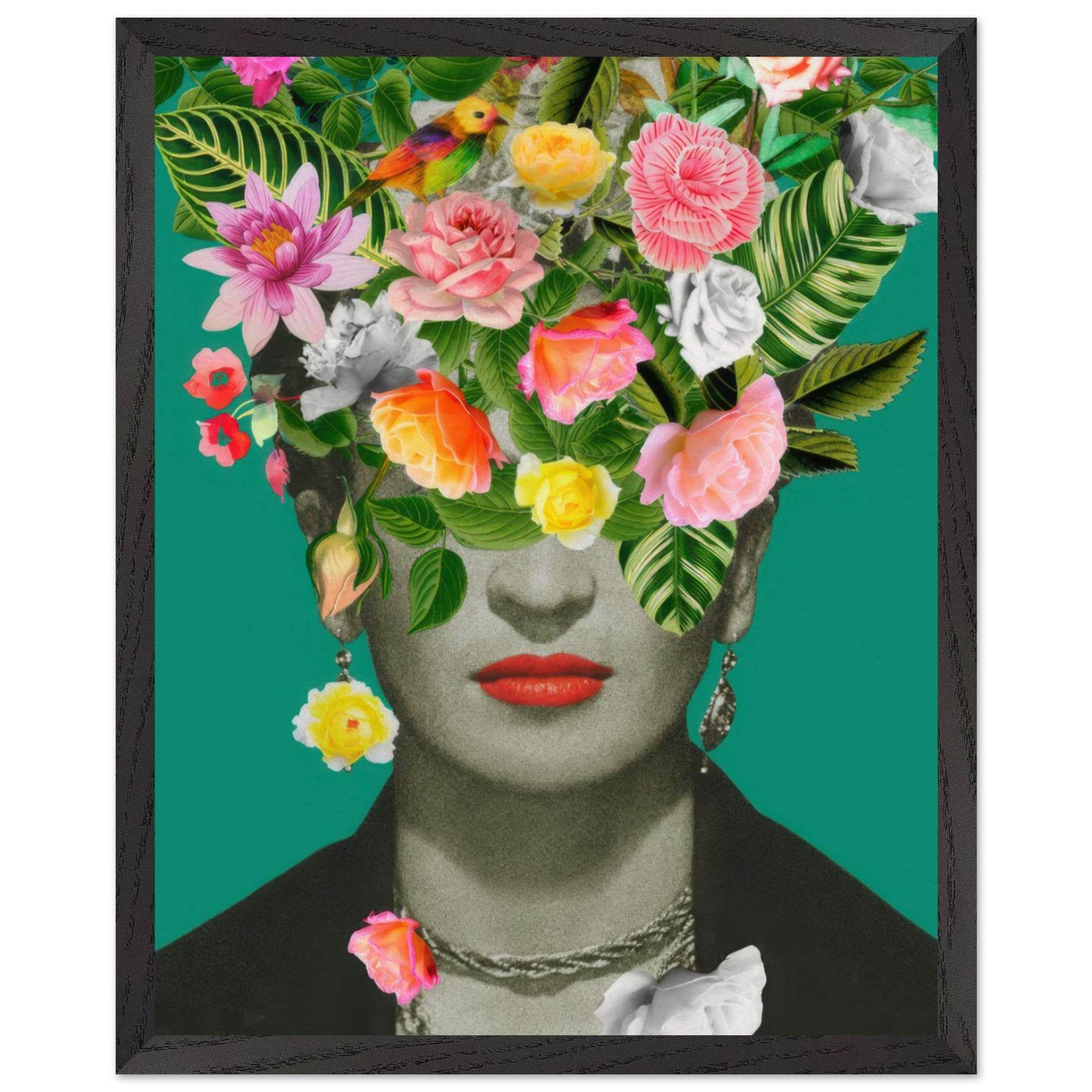 Floral Frida Artwork - Vibrant and Inspiring Home Decor - Vibrantwalls