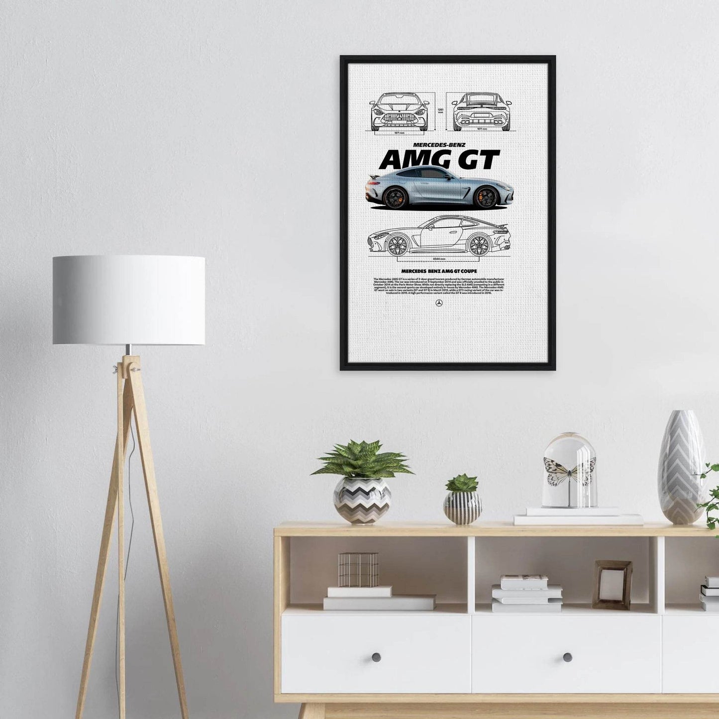 AMG GT Grand Tourer Canvas Print – Legendary Framed Art Decor - Vibrantwalls