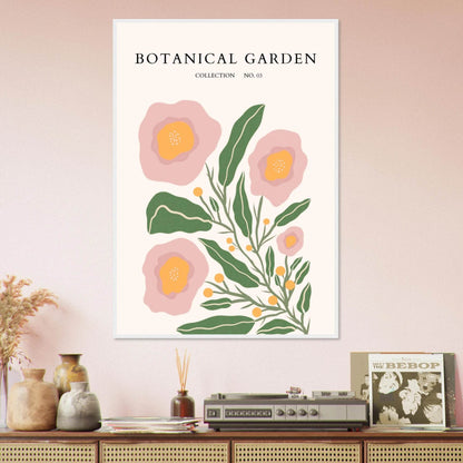 Botanical Garden Collection Framed Poster - Abstract Floral Art Prints in Soft Pinks & Greens | Ready-to-Hang - Vibrantwalls