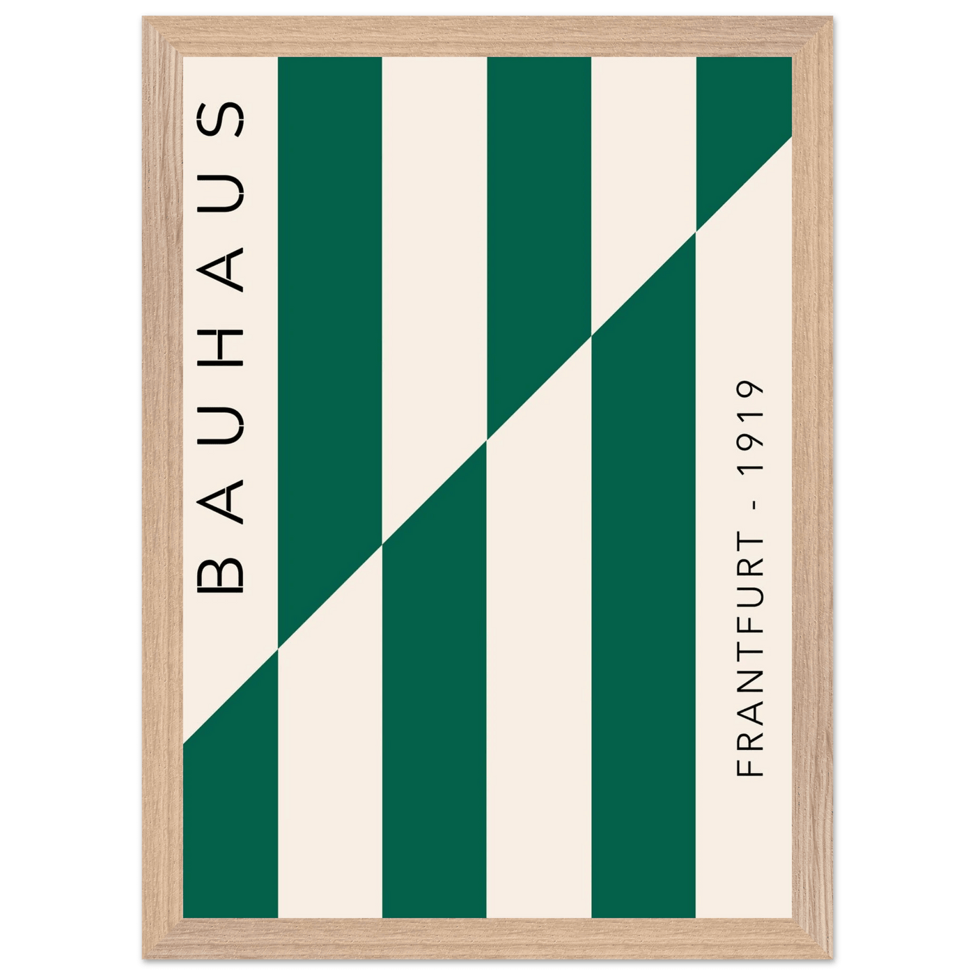 Bauhaus Emerald Green & Cream Modern - Vibrantwalls