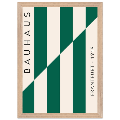 Bauhaus Emerald Green & Cream Modern - Vibrantwalls