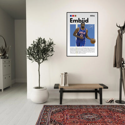 Joel Embiid The Process 76ers Framed Poster Vibrantwalls