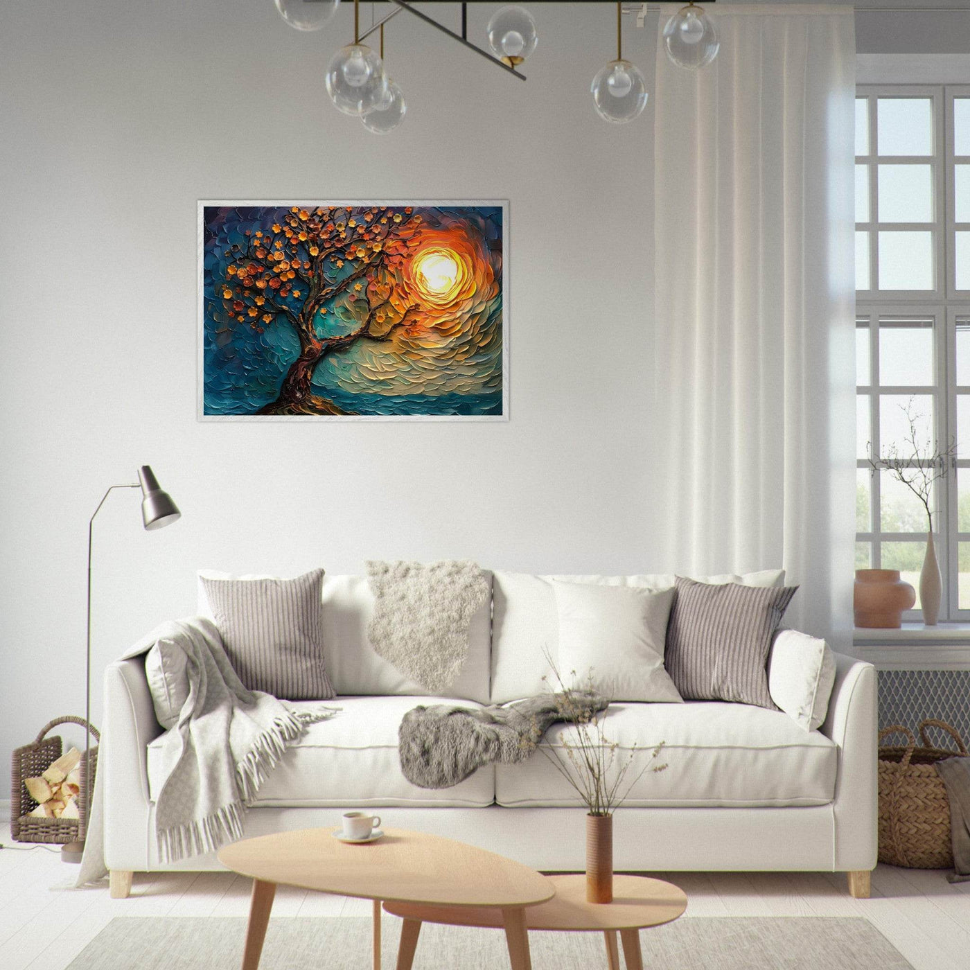 Tree of Life Textured Sunset Palette - Vibrantwalls