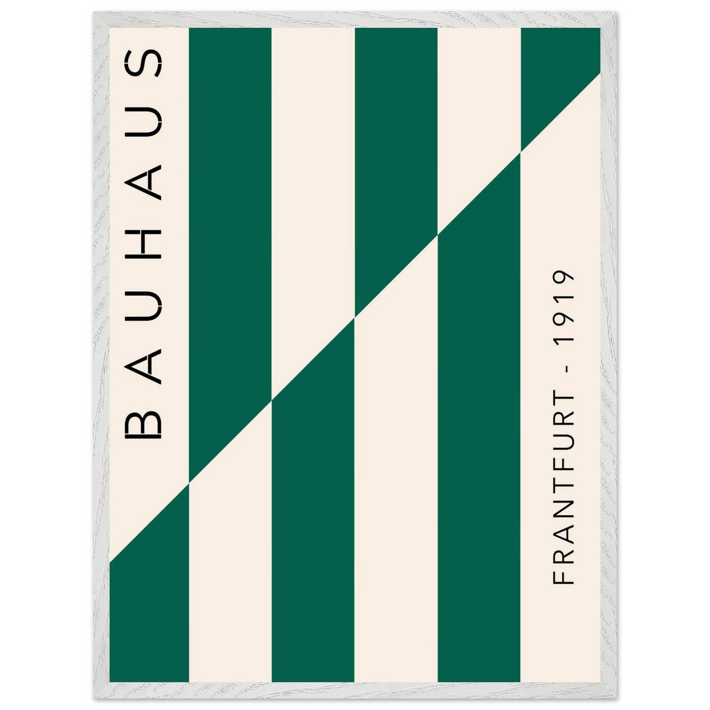 Bauhaus Emerald Green & Cream Modern - Vibrantwalls
