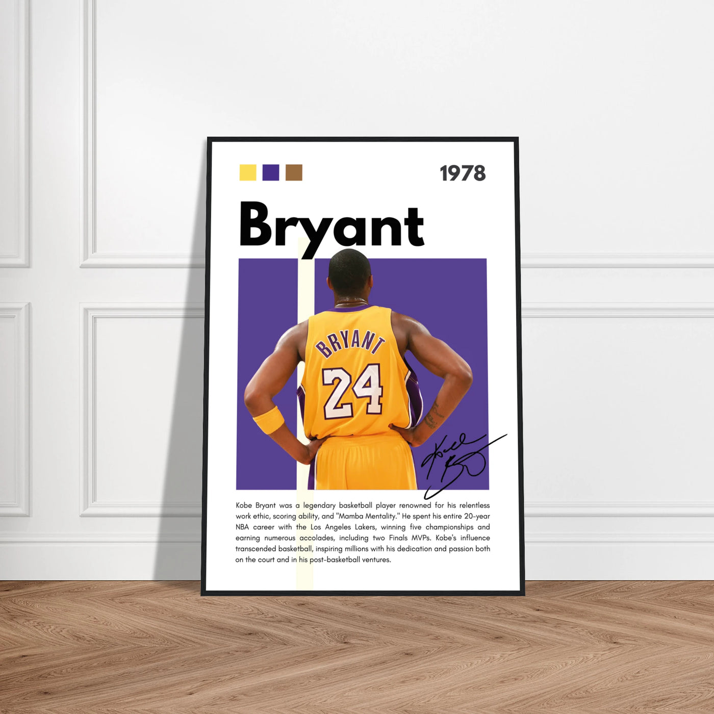 Kobe Bryant Mamba Mentality Lakers Framed Poster Vibrantwalls