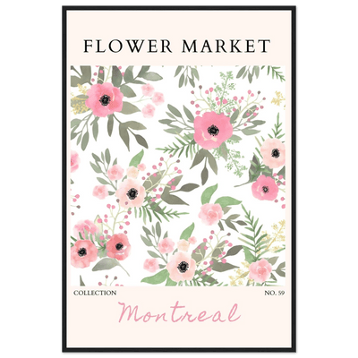 Flower Market Collection: Montreal – Whimsical Floral Art Prints | Ready-to-Hang Framed Posters - Vibrantwalls