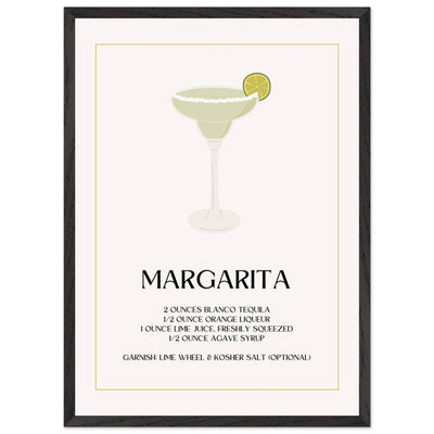 Margarita Cocktail Recipe Tequila Lime Salt Rim - Vibrantwalls