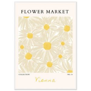 Flower Market Vienna Collection Framed Poster – Daisy Bloom Art Print | Ready-to-Hang Floral Decor - Vibrantwalls