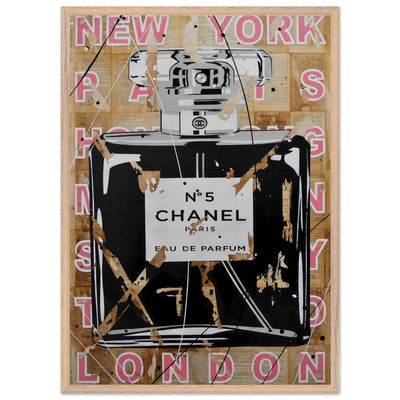Chanel No. 5 Abstract Luxury Perfume Art Print – Premium Framed Pop Art for Modern Interiors - Vibrantwalls