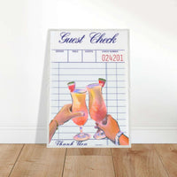Guest Check Cocktail Toast Wall Art - Vibrantwalls