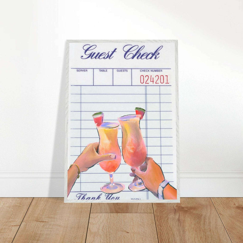 Guest Check Cocktail Toast Wall Art - Vibrantwalls