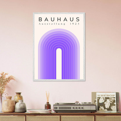 Bauhaus Ausstellung 1923 Violet Movement Style Design Wall Art - Vibrantwalls