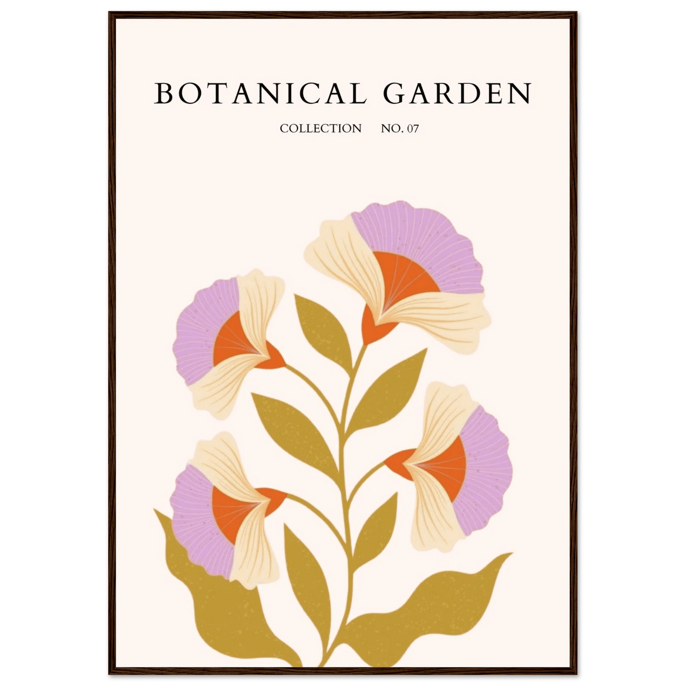 Botanical Garden Framed Poster – Whimsical Floral Art Prints in Soft Hues | Ready-to-Hang Wall Decor - Vibrantwalls