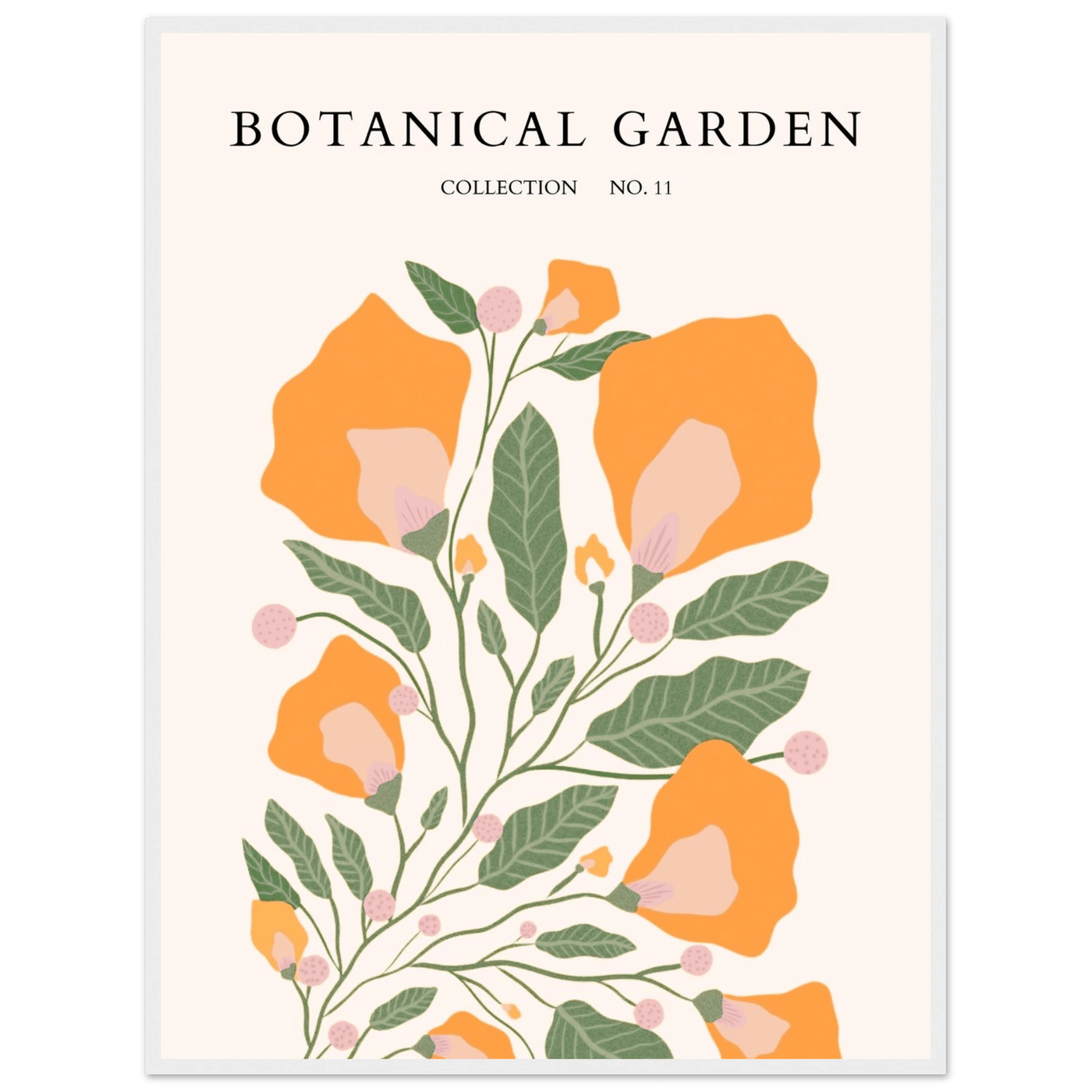 Botanical Garden Collection Framed Poster – Warm Floral Art Print | Ready-to-Hang in Various Sizes & Frame Styles - Vibrantwalls