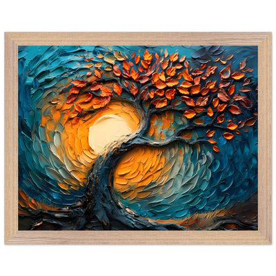 Palette Knife Tree of Life Framed - Vibrantwalls