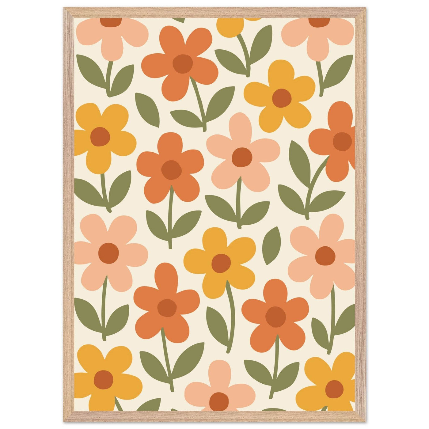 Retro Floral Dream - Vibrantwalls