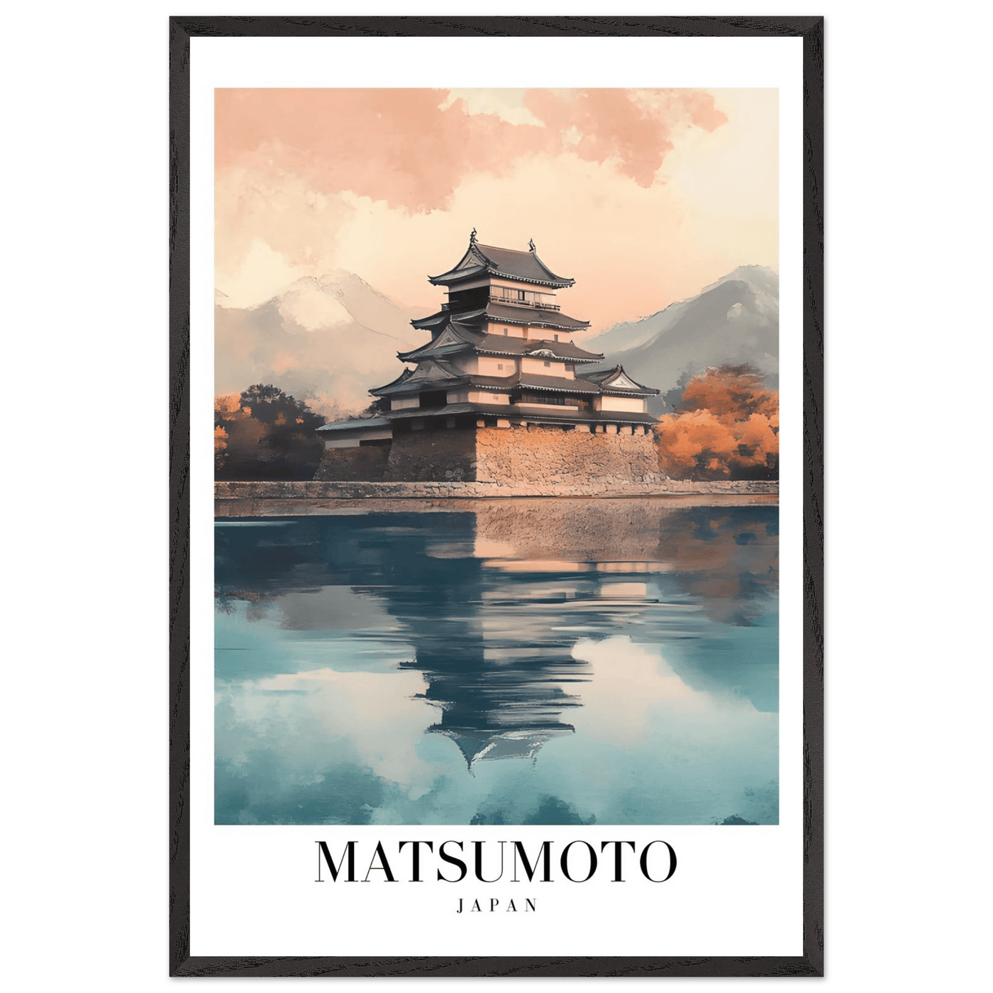 Matsumoto Japan Framed Poster – Serene Travel Wall Art with Wooden Frame - Vibrantwalls