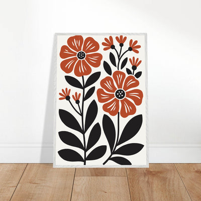 Abstract Floral Bloom Modern Botanical Art - Vibrantwalls
