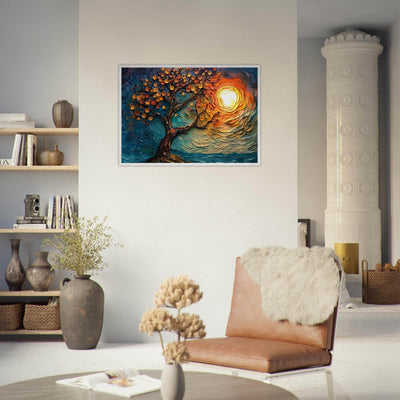 Tree of Life Textured Sunset Palette - Vibrantwalls