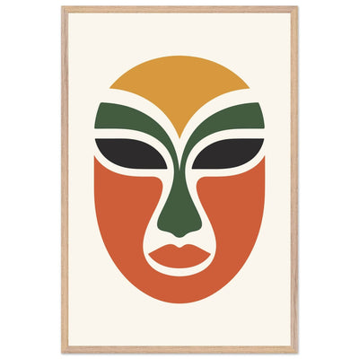 Abstract Tribal Mask - Vibrantwalls