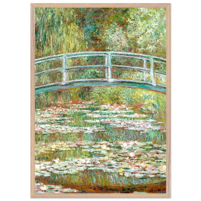 Bridge Over a Pond Art Print - Water Lilies Decorative Artwork for Your Space - Vibrantwalls