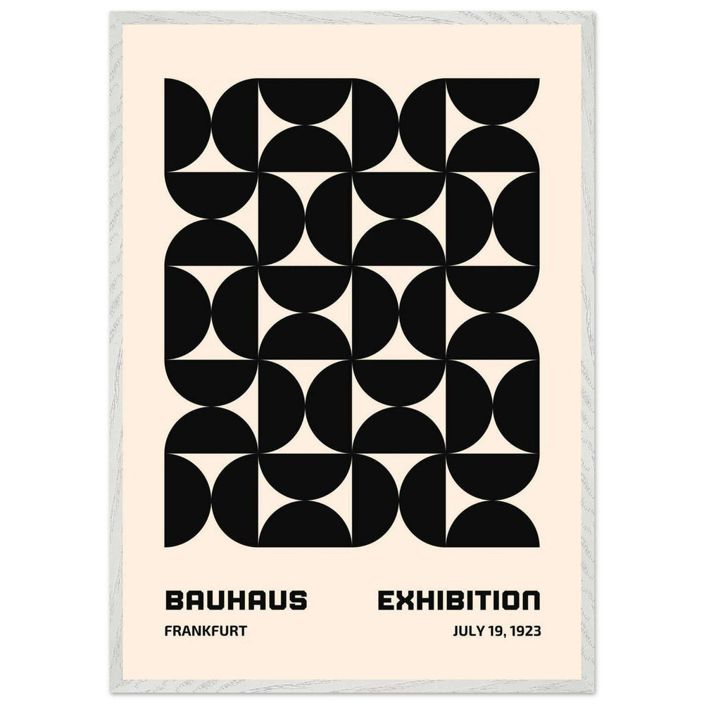 Bauhaus Black Beige Geometric Poster Wall Art - Vibrantwalls