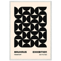 Bauhaus Black Beige Geometric Poster Wall Art - Vibrantwalls