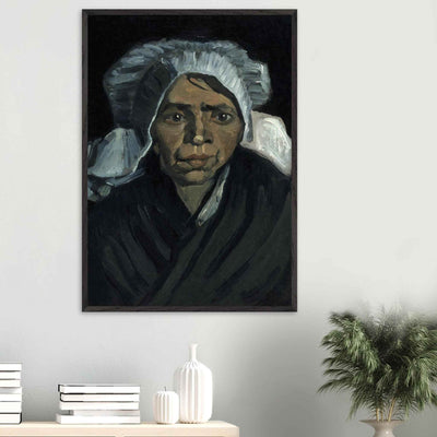 Peasant Woman Sculpture - Exquisite Head of a Peasant Woman Art Piece - Vibrantwalls