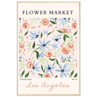 Abstract Floral Framed Poster – Pastel Blossom & Leaf Art Prints | Ready-to-Hang Wall Decor - Vibrantwalls