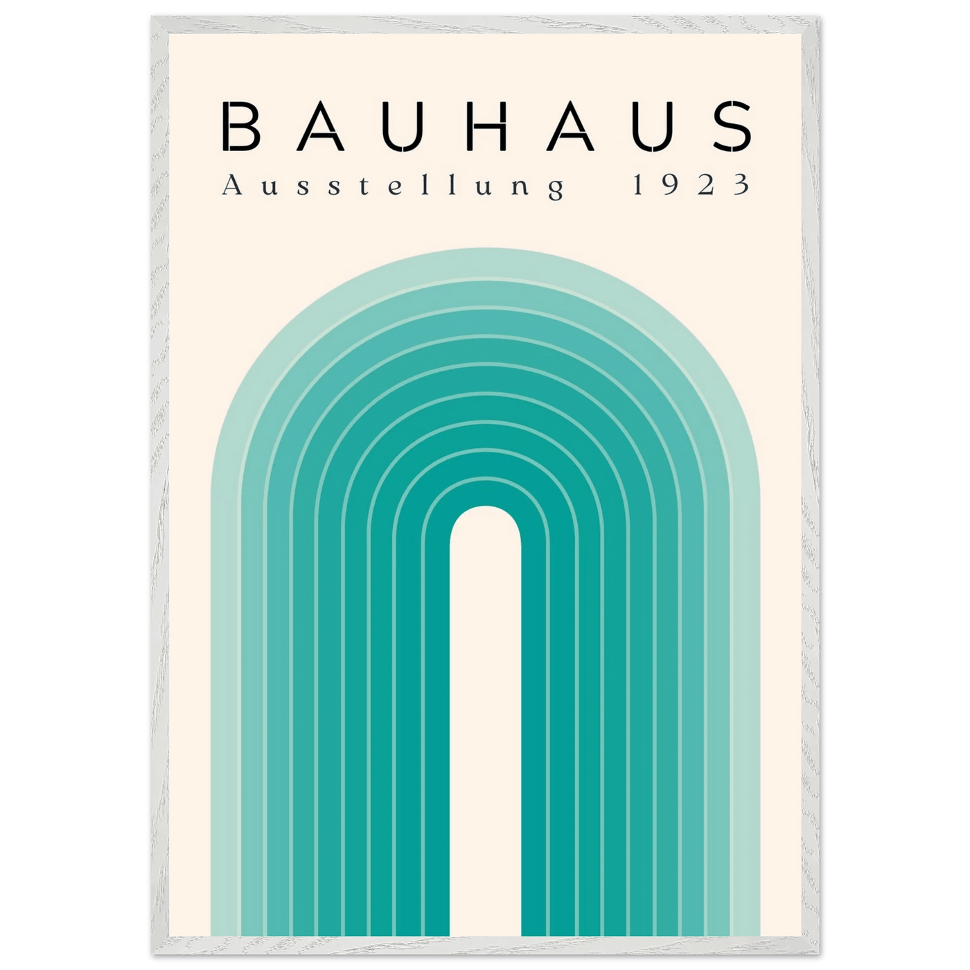 Bauhaus Ausstellung 1923 Teal & Cream - Vibrantwalls