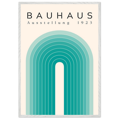 Bauhaus Ausstellung 1923 Teal & Cream - Vibrantwalls