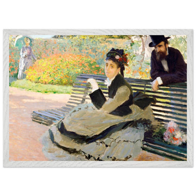 Camille Monet Garden Bench Art – Exquisite Artwork for Garden Lovers - Vibrantwalls
