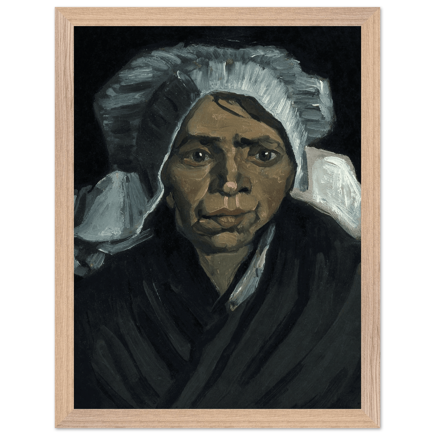 Peasant Woman Sculpture - Exquisite Head of a Peasant Woman Art Piece - Vibrantwalls