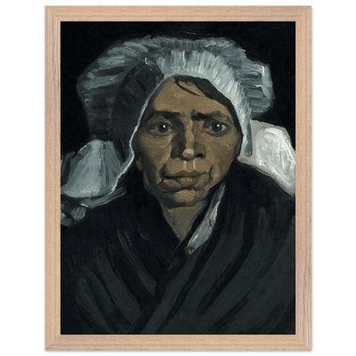 Peasant Woman Sculpture - Exquisite Head of a Peasant Woman Art Piece - Vibrantwalls