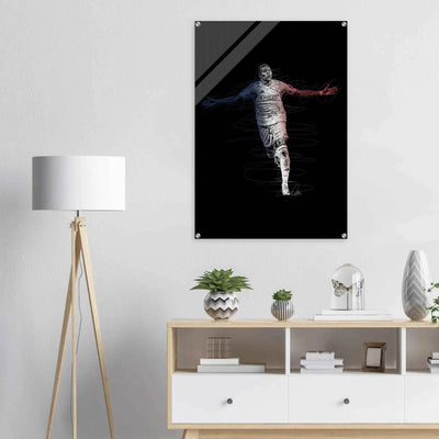 Kylian Mbappé Wall Art Acrylic Print – Dynamic Modern Football Artwork in Various Sizes - Vibrantwalls