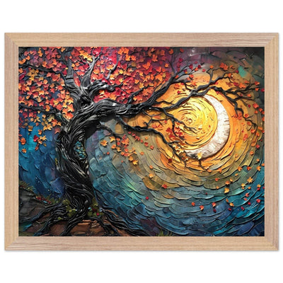 Impasto Style Autumn Tree of Life Poster - Vibrantwalls