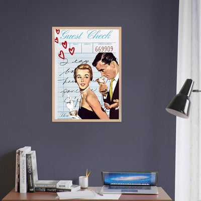 Retro Romance Cocktail Vintage Love Bar Art - Vibrantwalls