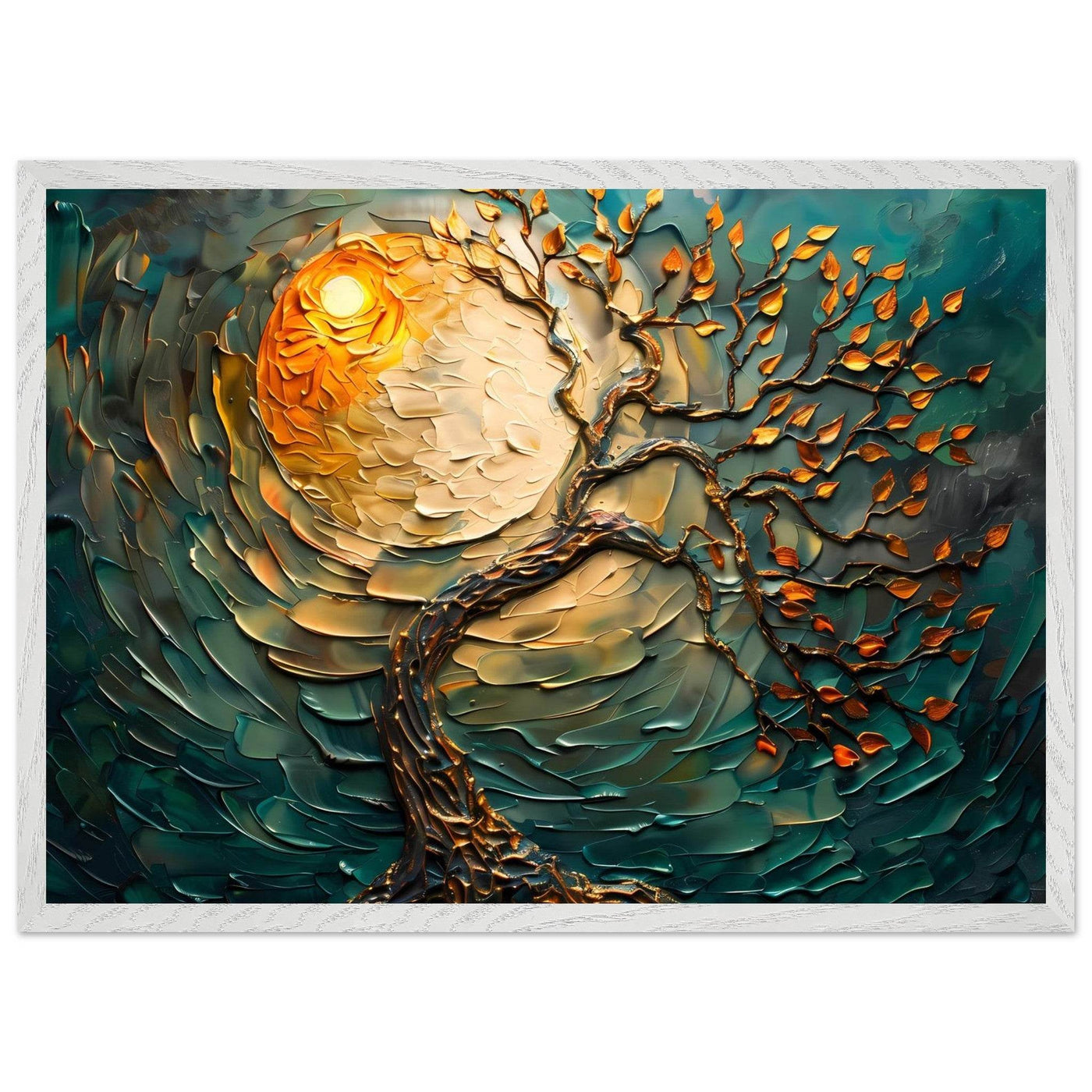 Golden Sunset Emerald Tree of Life Jewelry - Vibrantwalls