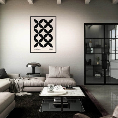 Bauhaus 1919 Black & Beige Circles - Vibrantwalls