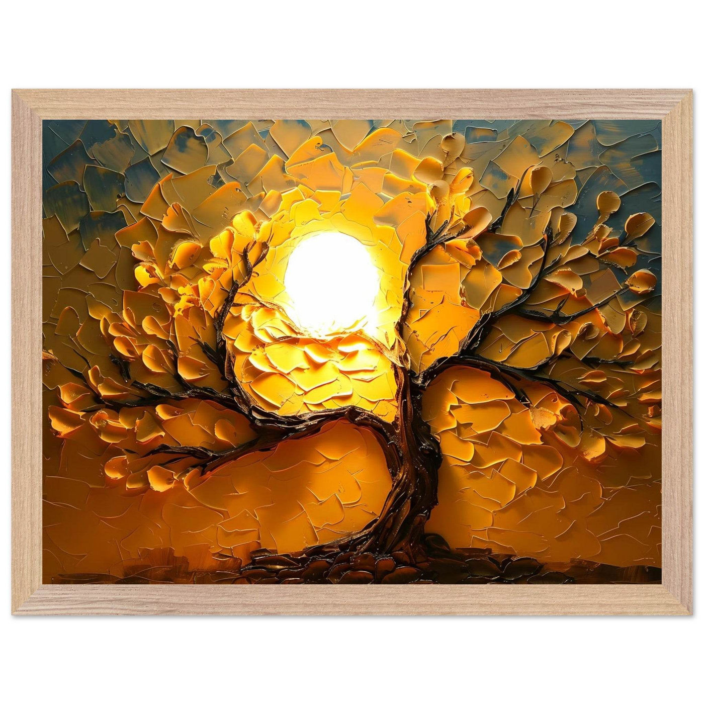 Textured Golden Tree of Life - Vibrantwalls