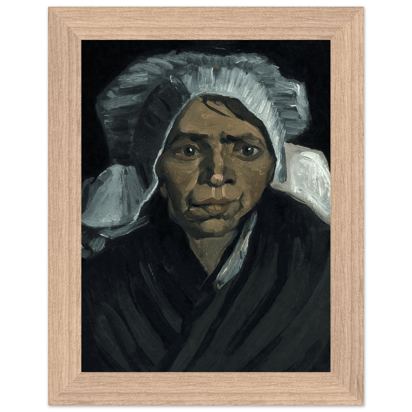 Peasant Woman Sculpture - Exquisite Head of a Peasant Woman Art Piece - Vibrantwalls