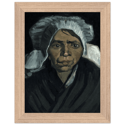 Peasant Woman Sculpture - Exquisite Head of a Peasant Woman Art Piece - Vibrantwalls