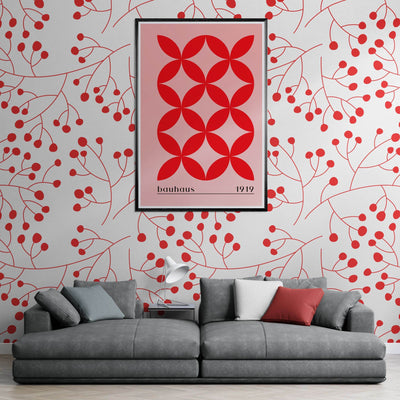 Bauhaus Minimalist Bold Red Geometric Design - Vibrantwalls