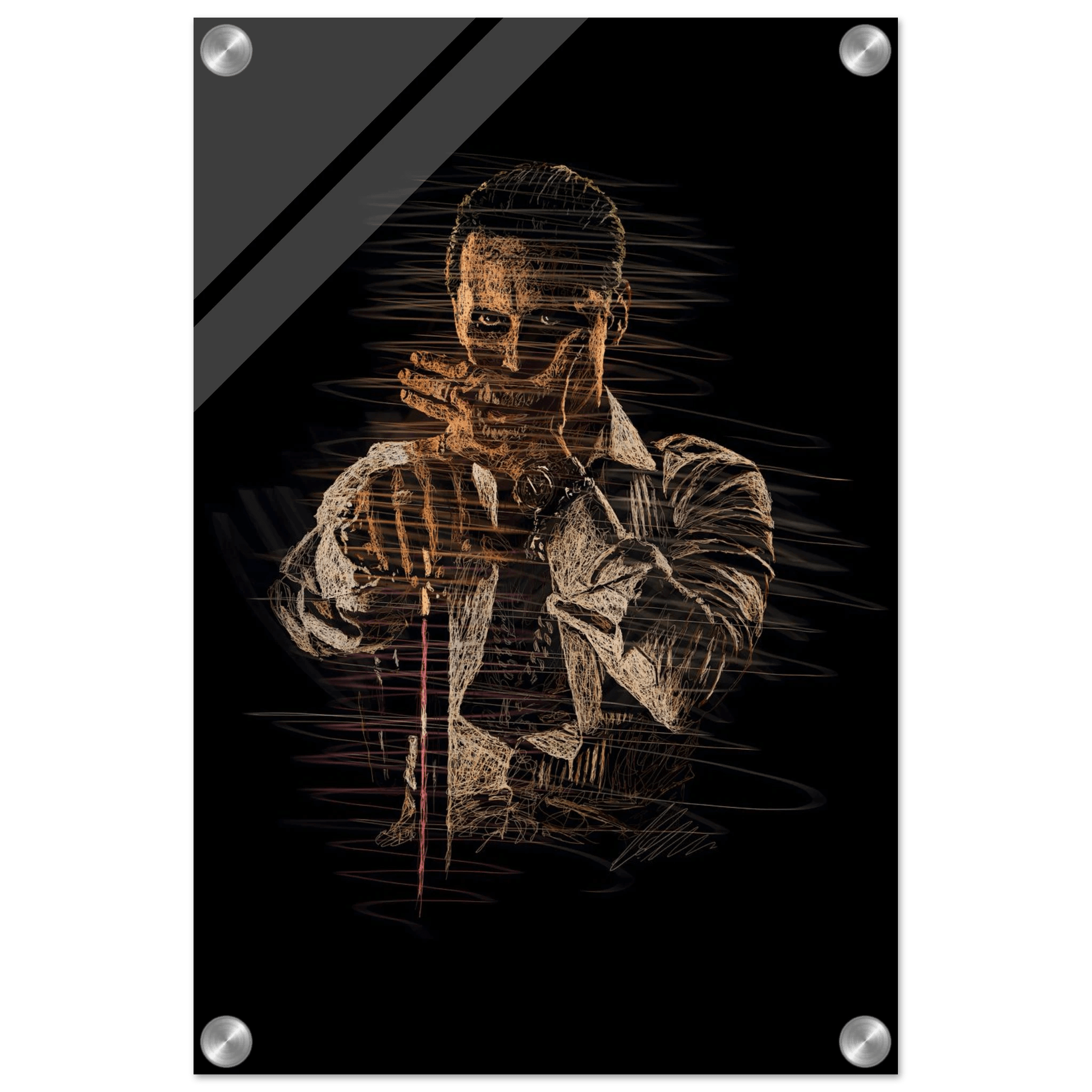 Connor McGregor Wall Art – Scribble Art Acrylic Print for Modern Dynamic Home Decor - Vibrantwalls