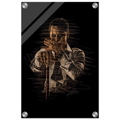 Connor McGregor Wall Art – Scribble Art Acrylic Print for Modern Dynamic Home Decor - Vibrantwalls