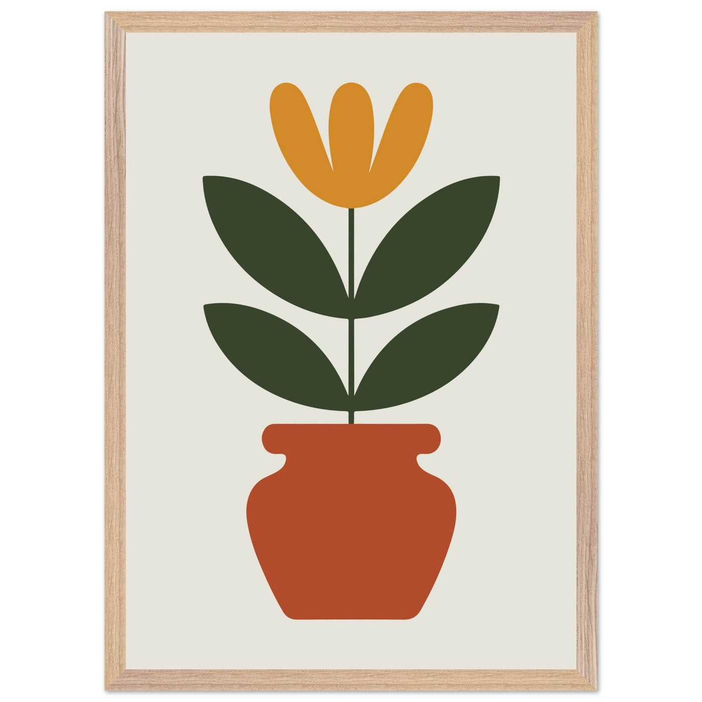 Abstract Potted Floral Art - Vibrantwalls