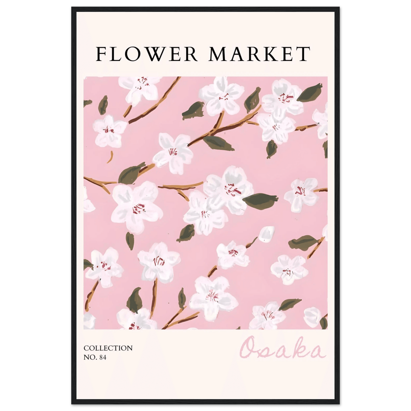 Sakura Pink Bloom Framed Poster – Delicate Floral Art Print | Ready-to-Hang in Your Choice of Frame - Vibrantwalls