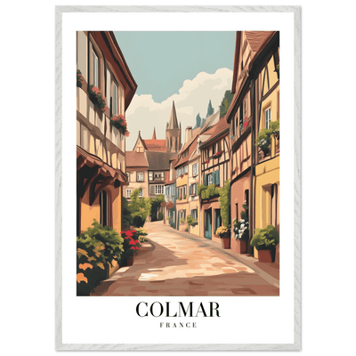 Colmar France Framed Poster – Vintage European Village Wall Art with Wooden Frame - Vibrantwalls